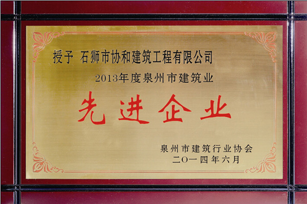 2013年度先进企业